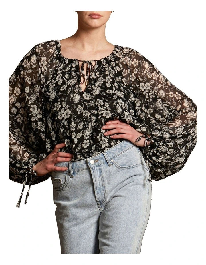 Beautiful Soul Balloon top- Floral